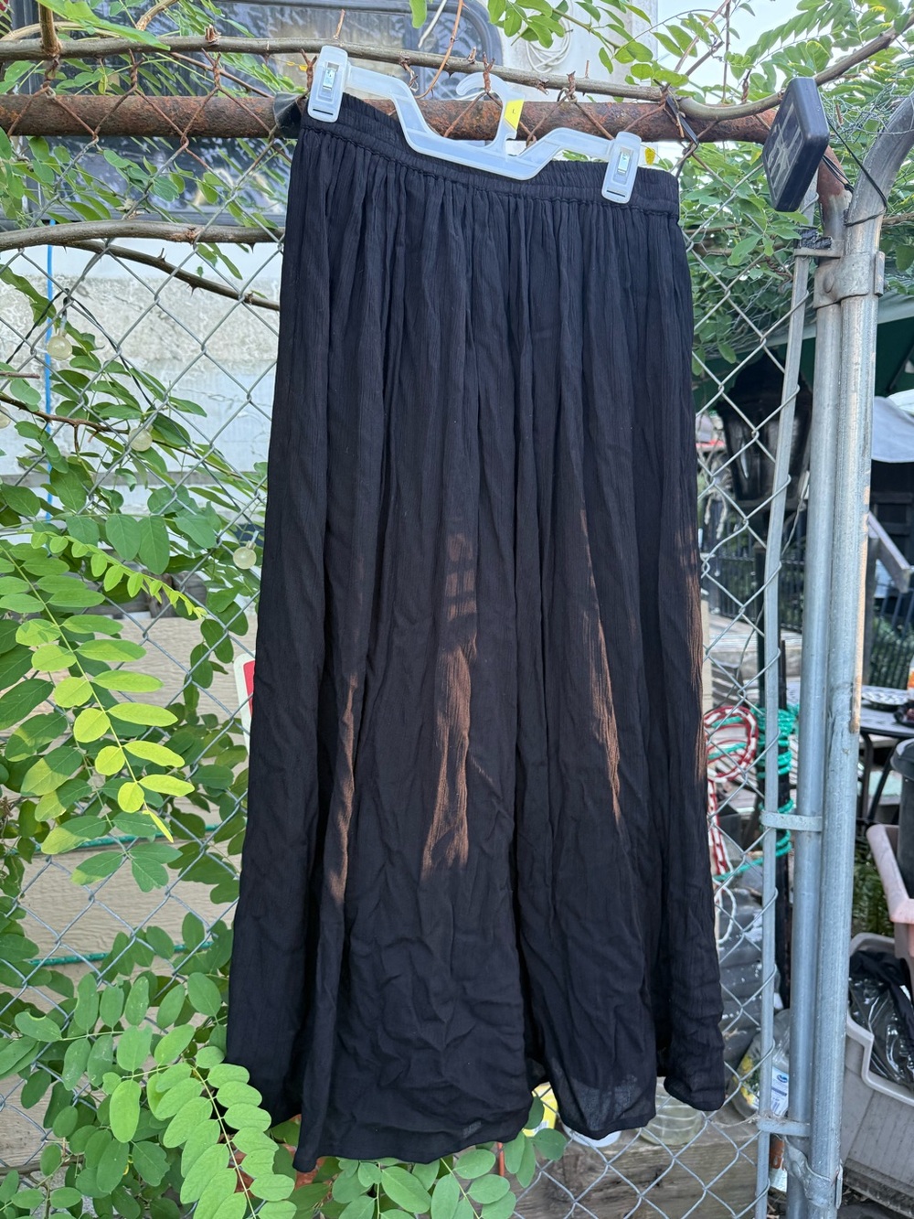 CHAUDRY KC L.A designer M black NWT lined maxi skirt new boho